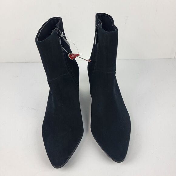 Blondo Amy Waterproof Black Suede Ankle Boots Block Heel Zip Up Size 6M - Picture 6 of 11